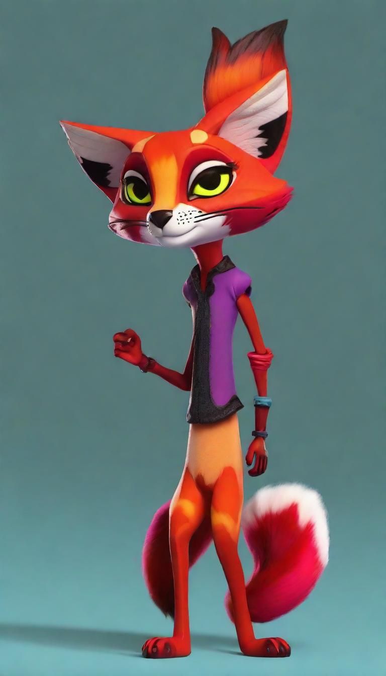 Monster High Red Fox-Ocelot Hybrid Character