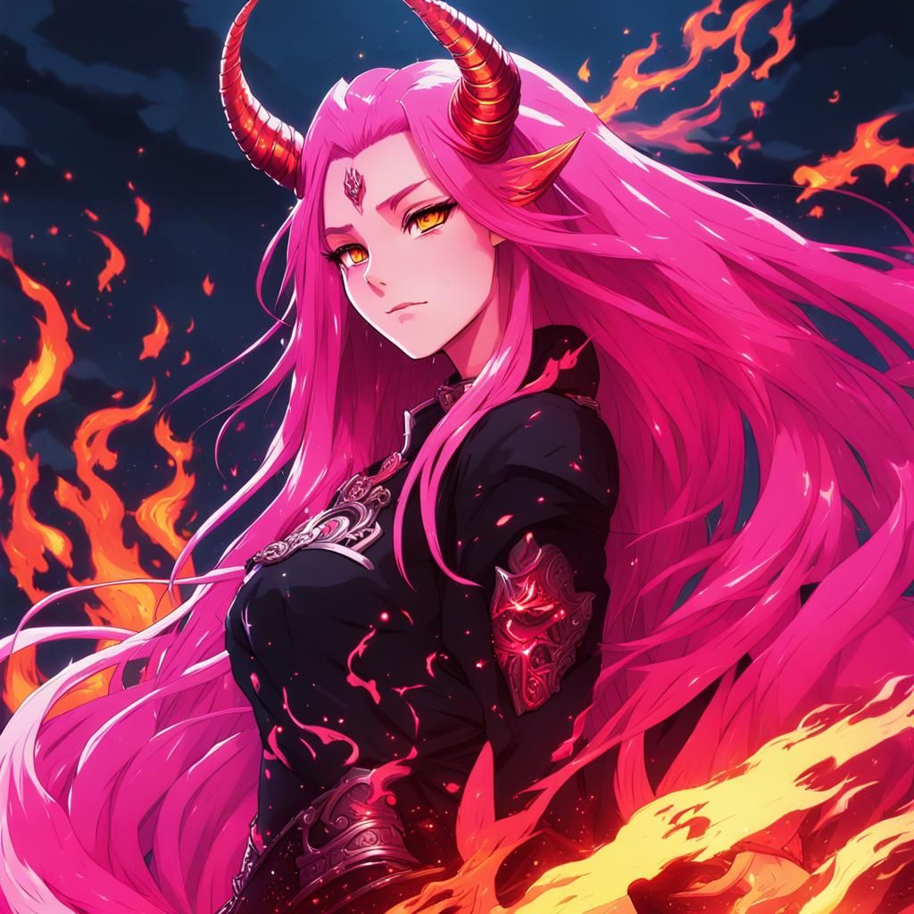 Demonic Empress Portrait in Anime Style