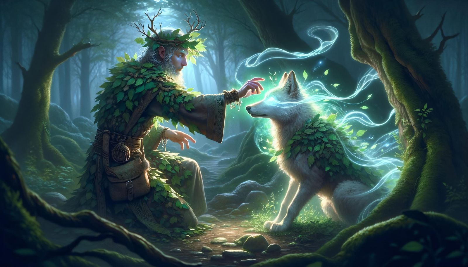 Mystical Ritual: Druid Casting Animal Spirit Spell