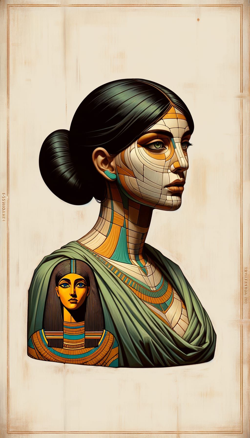 Soviet Realism Bust of Young Greek Woman