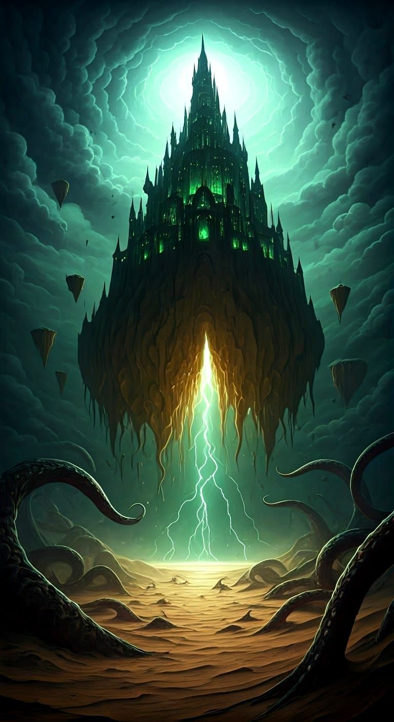 Otherworldly Sandcastle: Eldritch Floating Fortress