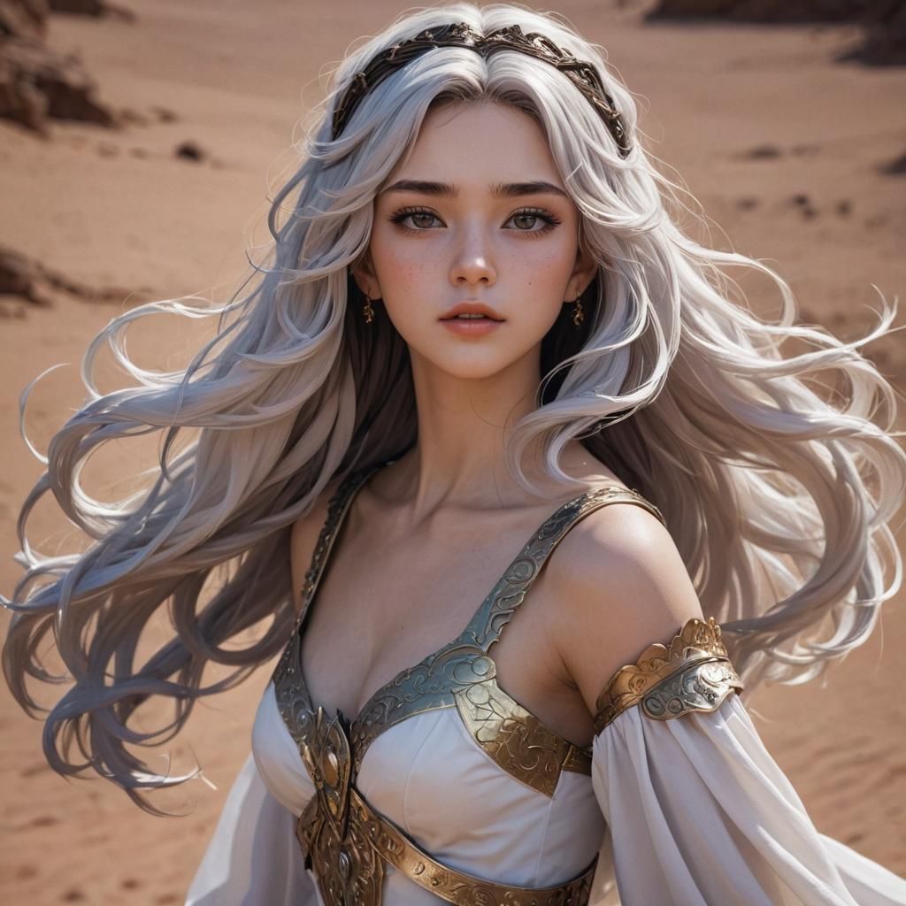 Desert Princess in Cel-Shaded Manga Style