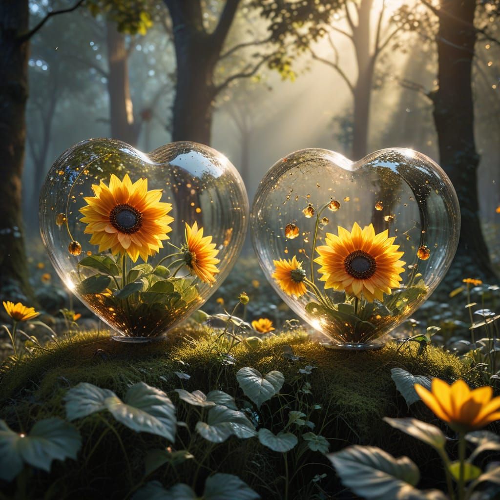 Elegant Flowers' Enchanted Tea Party: Oil Painting