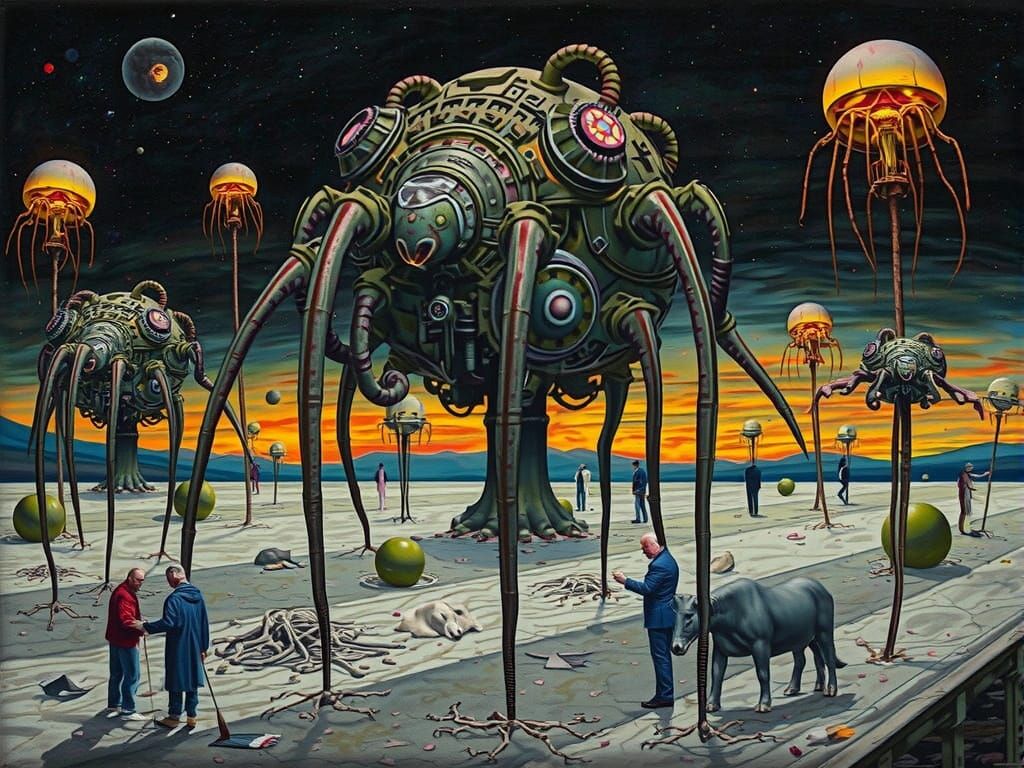 Beksiński-Inspired Dystopian Dreamscape