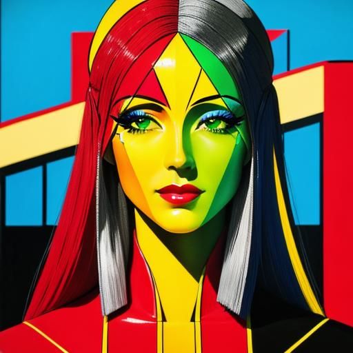 Vibrant Art Deco Design in High Resolution