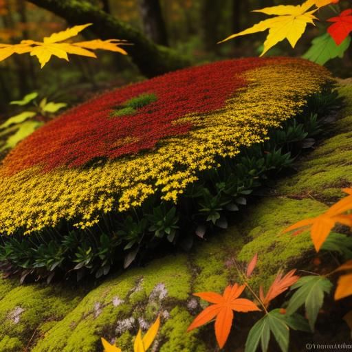 Botanical Art: Hetsev Plant in Impressionist Style