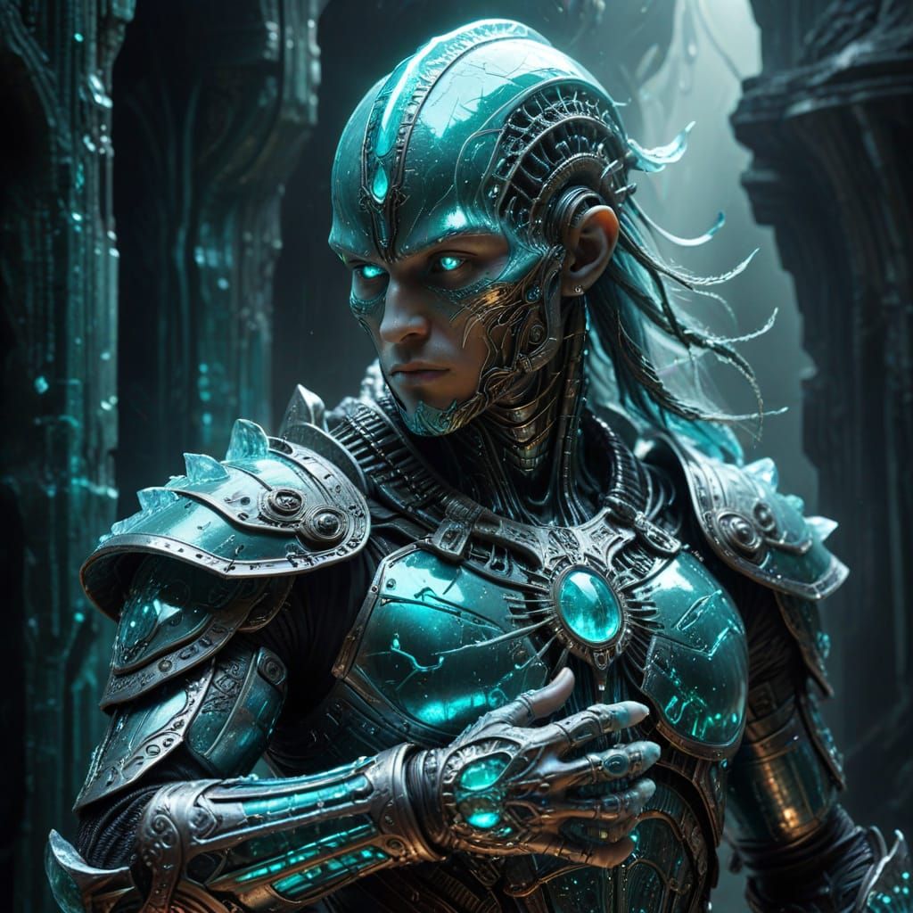 Cybernetic Slavic Warrior Transformed by Alien Seed