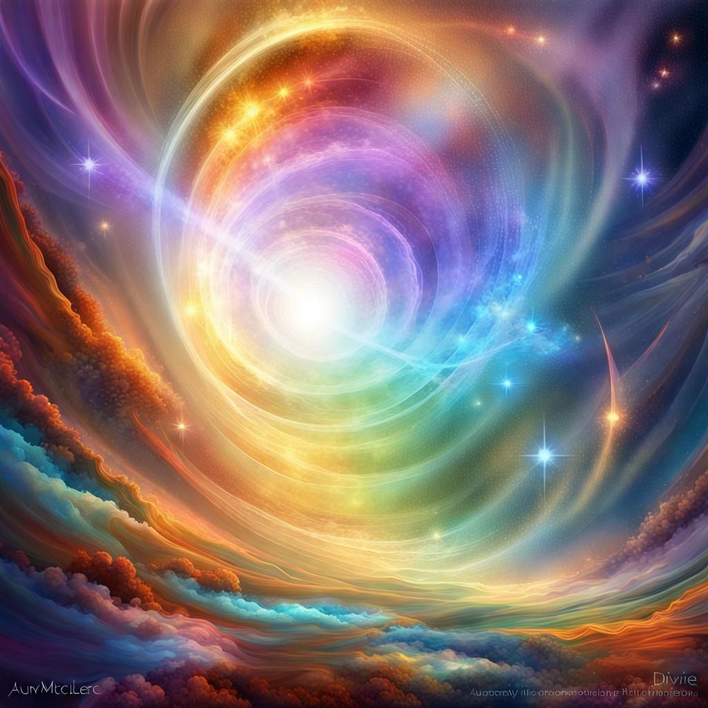 Cosmic Being in Space Digital Painting