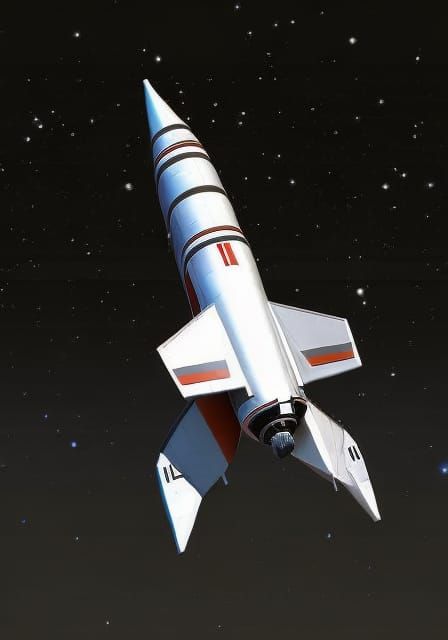 Retro Sci-Fi Rocketship of the 1950s