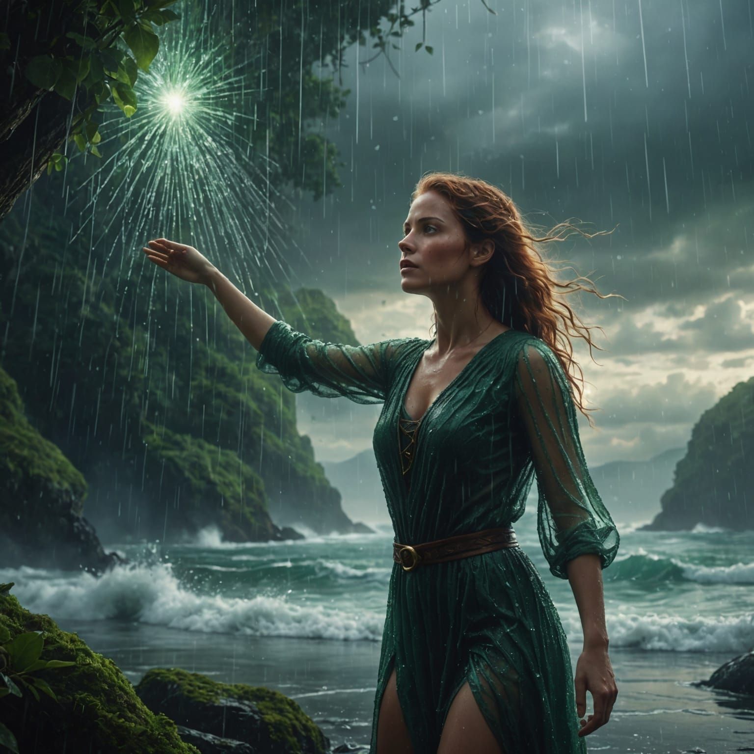 Woman Rises from Sea Before Spark Portal