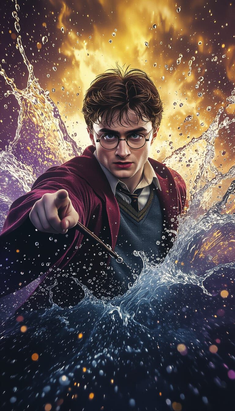 Hyperrealistic Harry Potter Scene in Dark Fantasy Style