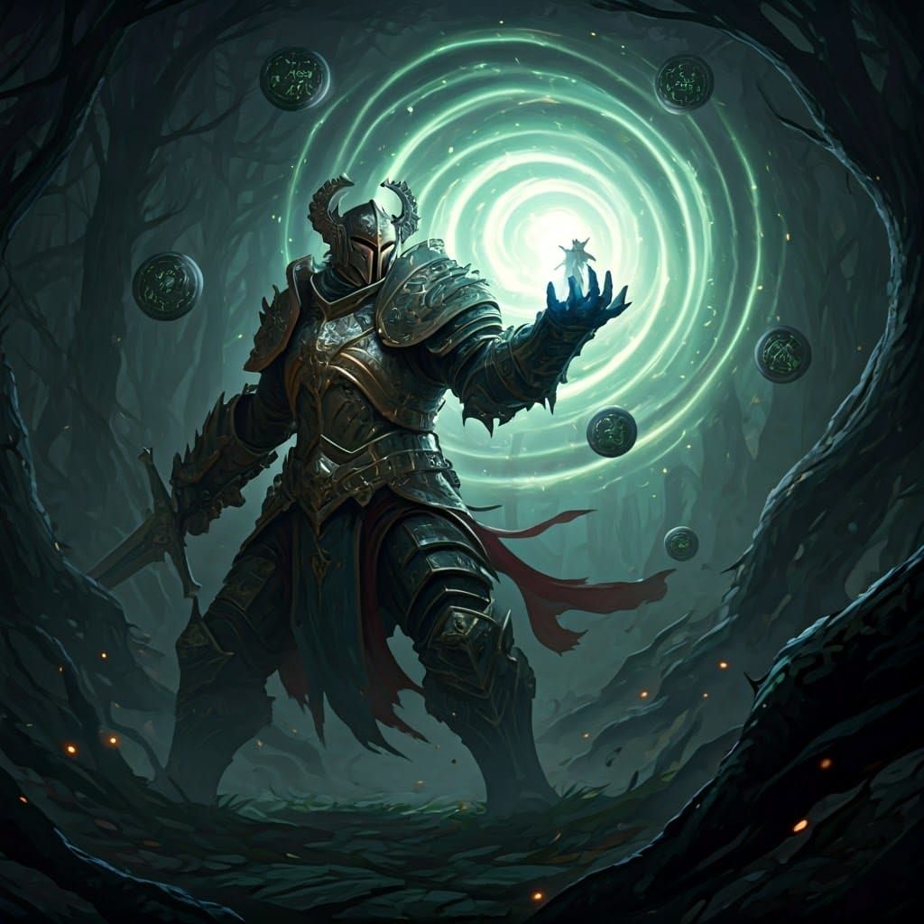 Knight vs Sorceress: Dark Fantasy Concept Art