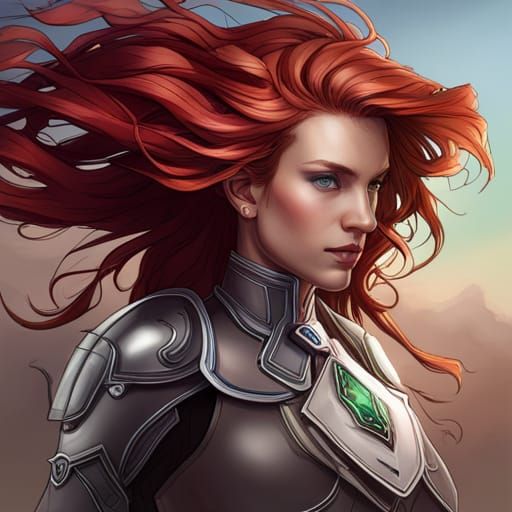 Valkyrie on White Horse in Hyperdetailed Style