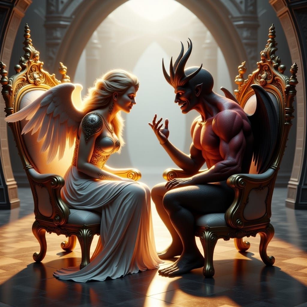 Angel and Demon Share a Secret