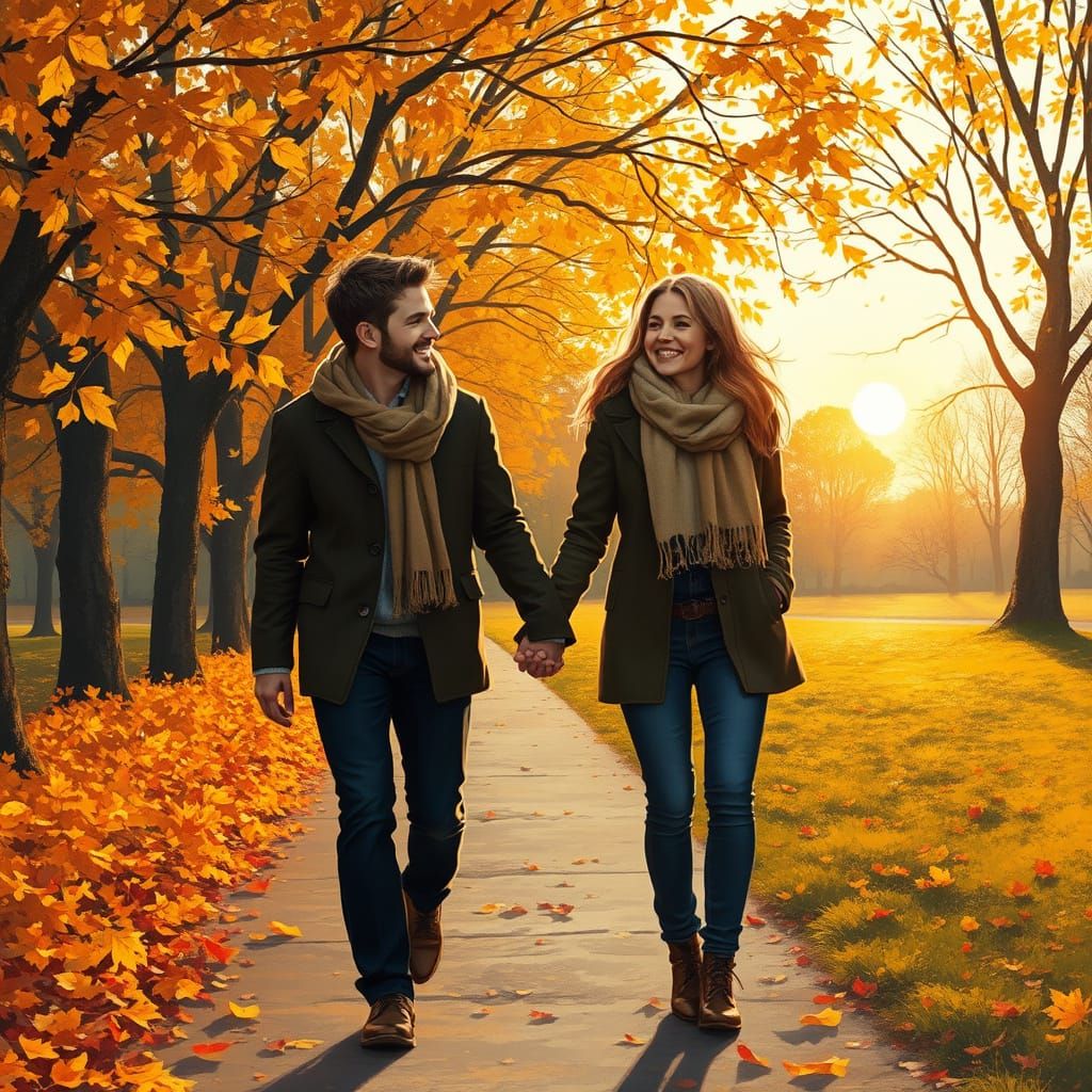 Romantic Autumn Date Night in Painterly Style