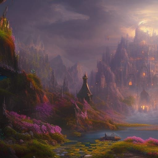 Fantastical Matte Painting in Deep Color