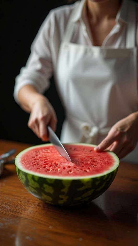 Glass Watermelon Still Life in Photographic Style