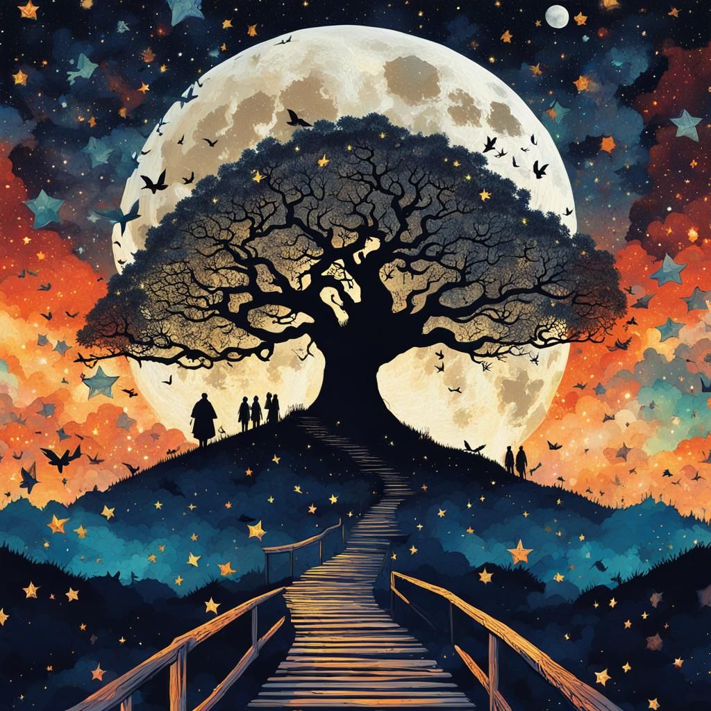 Macabre Starry Pathway to the Tree of Life