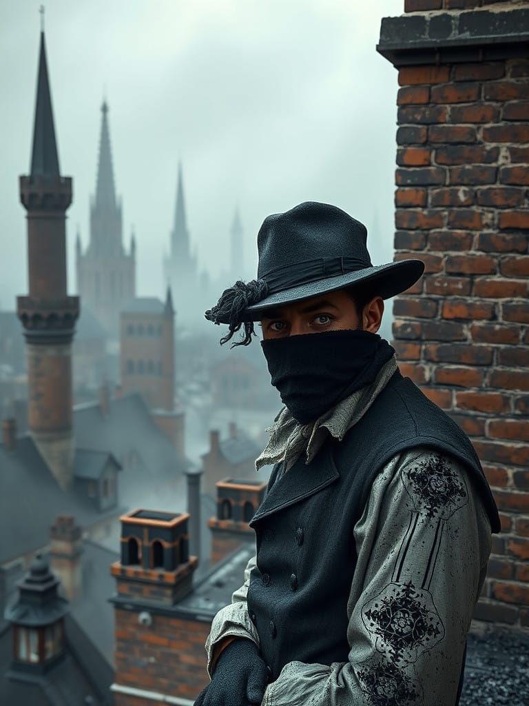Victorian-Era Chimney Sweep in Industrial London