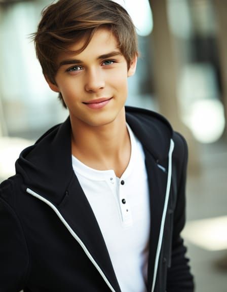 AI Image of a Charming Teenage Boy