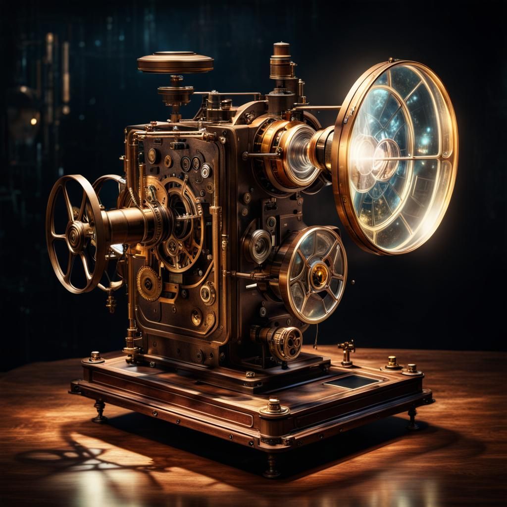 "Steampunk overhead-projector"