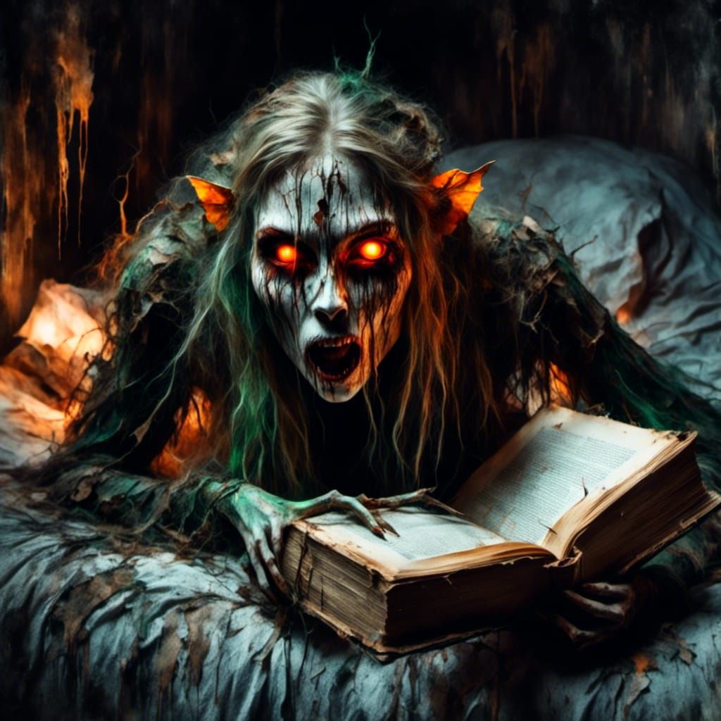 Terrifying Monster Under Bed in 3D Anime CGI Style