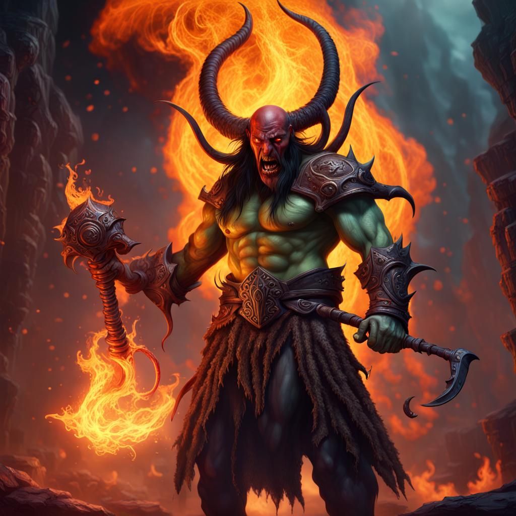 Grimdark Mindflayer Barbarian in Warhammer 40k Style