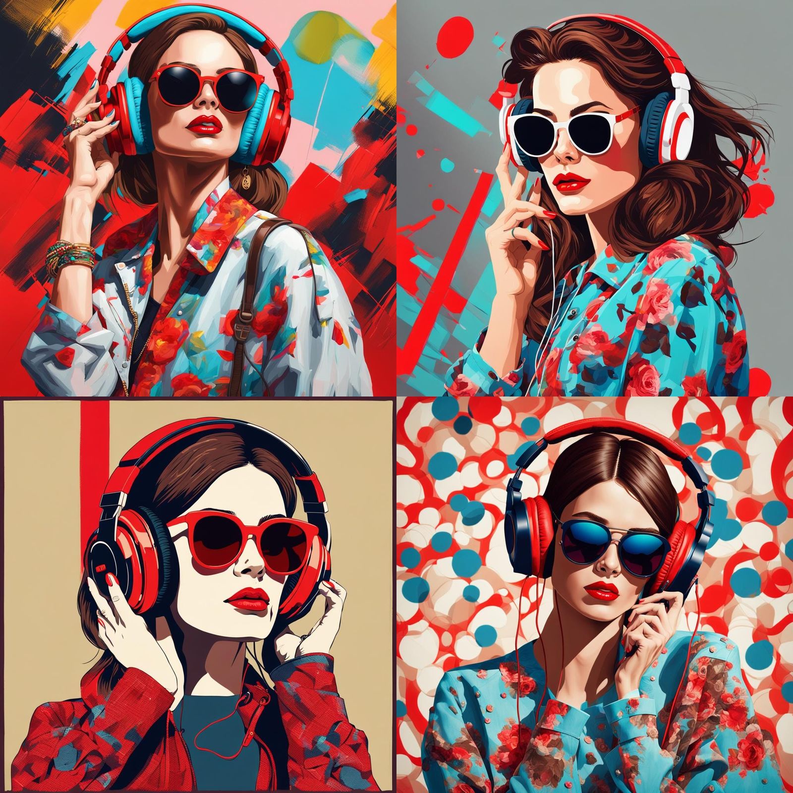 A captivating portrait of a woman with a bold and fashionabl...