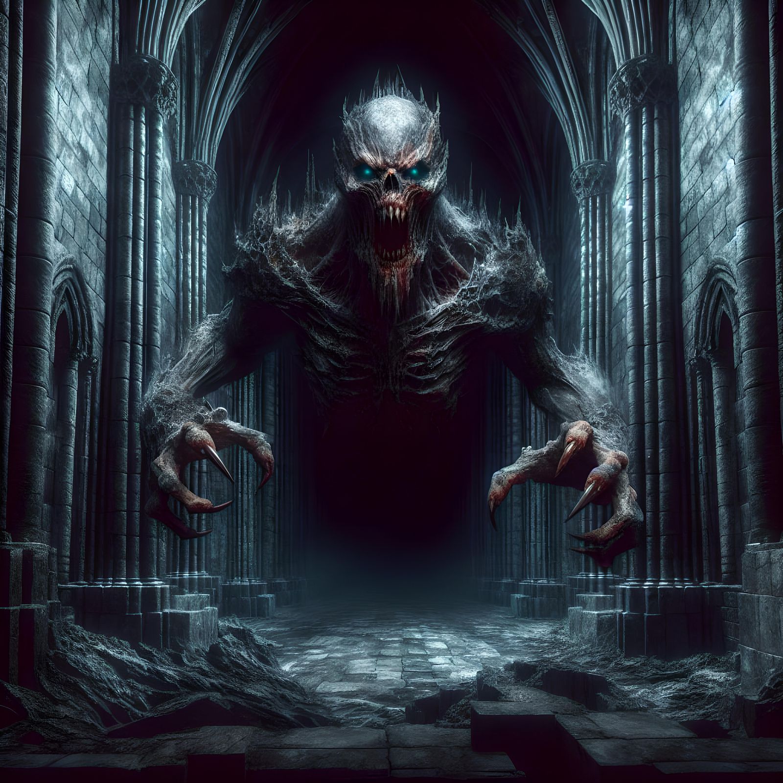 Demonic Creature of the Night in Dark Dungeon
