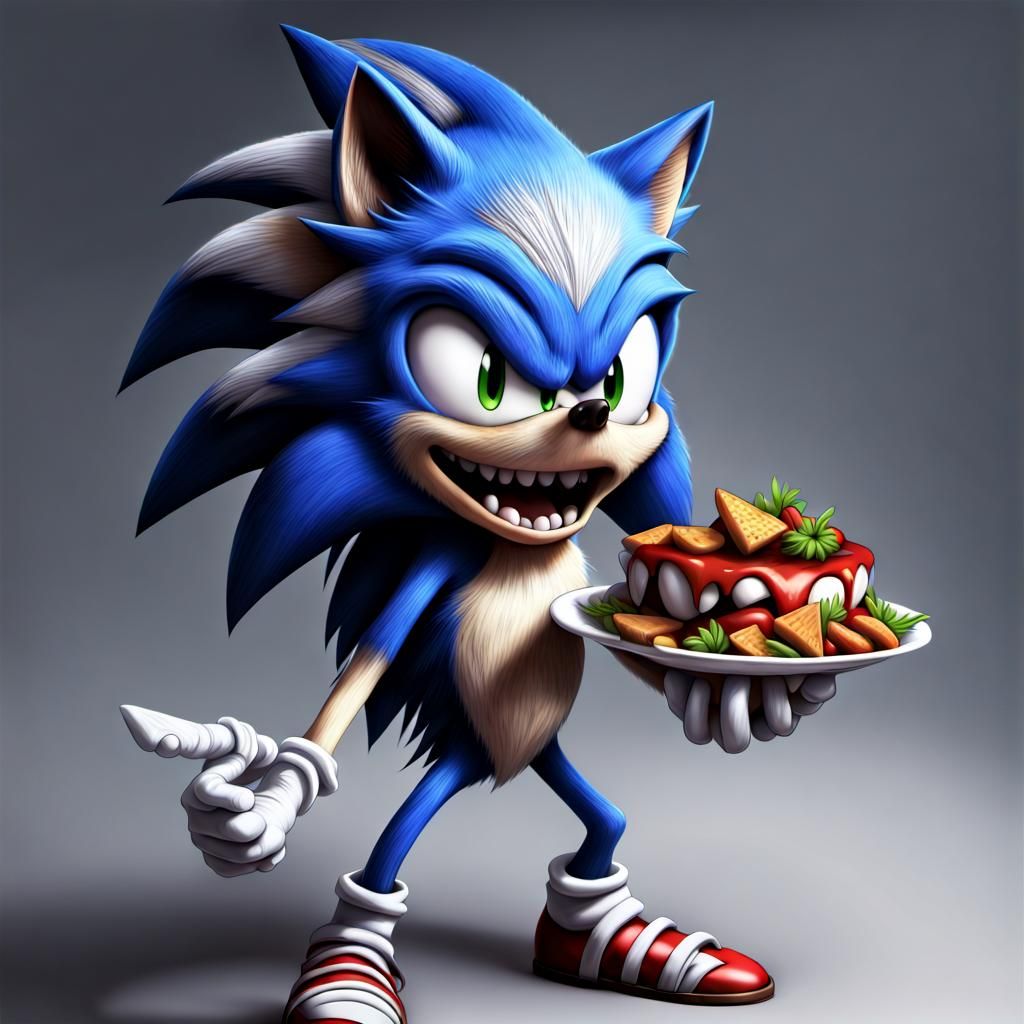 Evil Zombie Sonic the Hedgehog Eats Tails