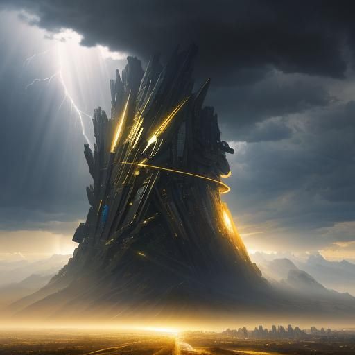 Futuristic Landscape: Hyperdetailed Photorealistic Elemental...