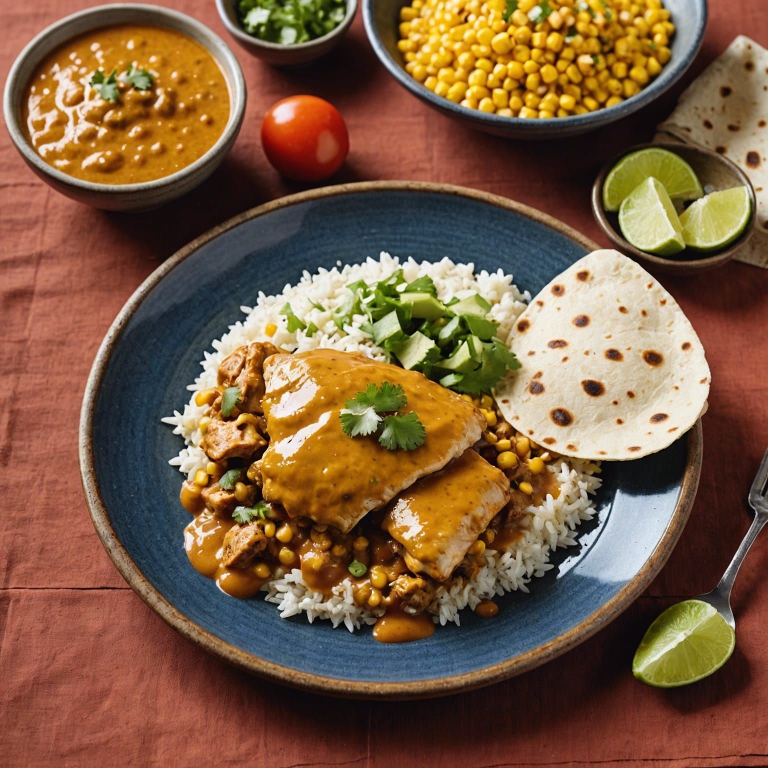 Mexican Chicken with Yellow Mole Sauce Food Photography