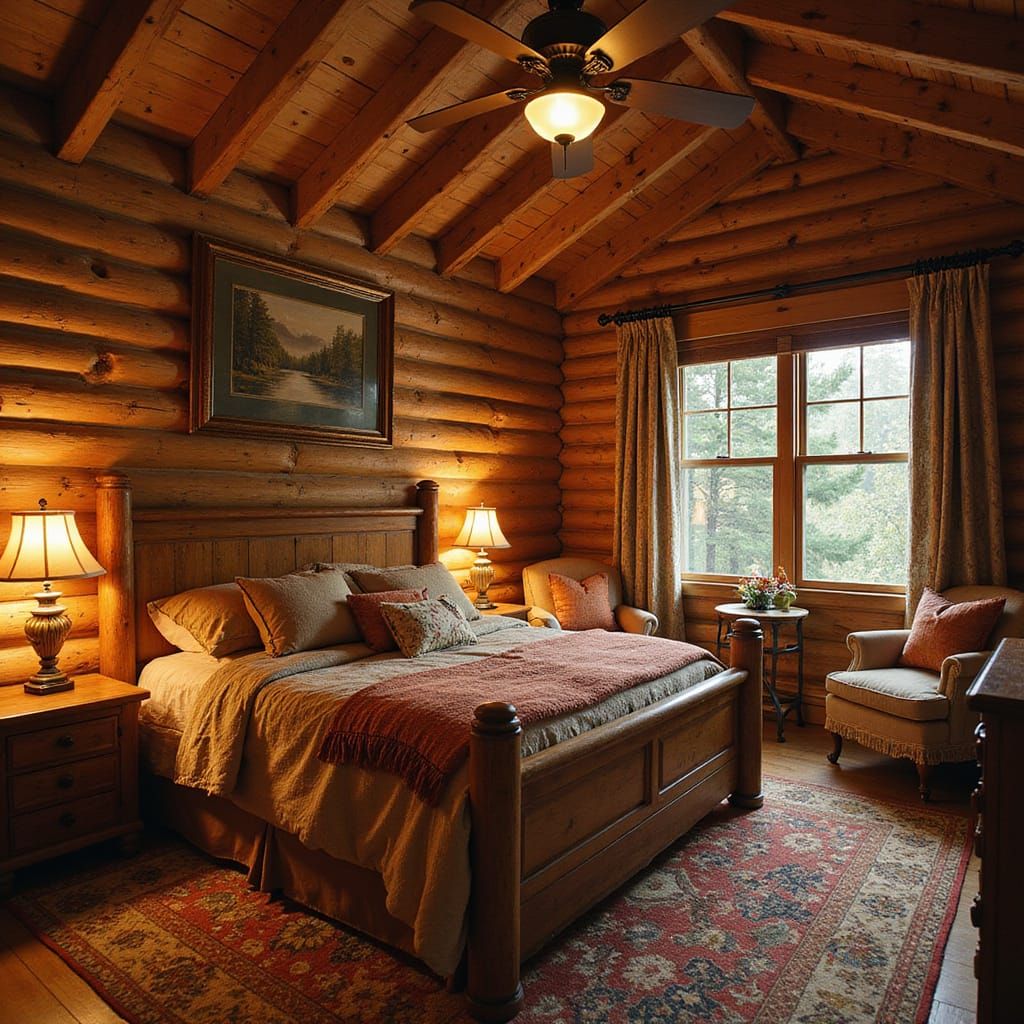 Cozy Mountain Retreat in Elegant Traditional Style