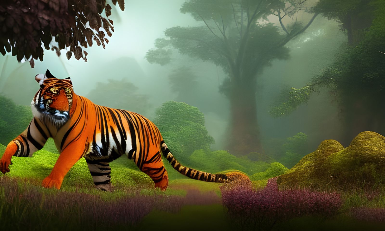 Tigers in Lilies, Rhinos and Thunder: Fantasy Art