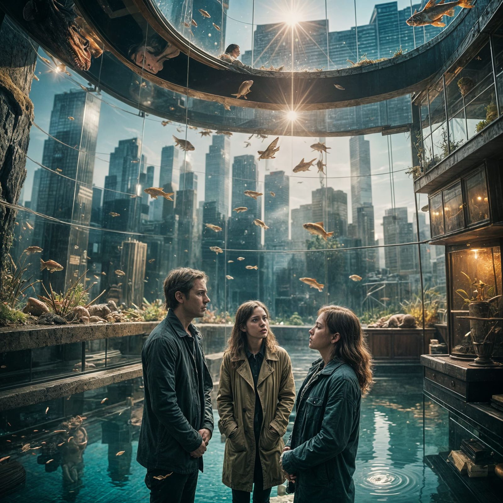 Cinematic Film Still of Two Lost Souls