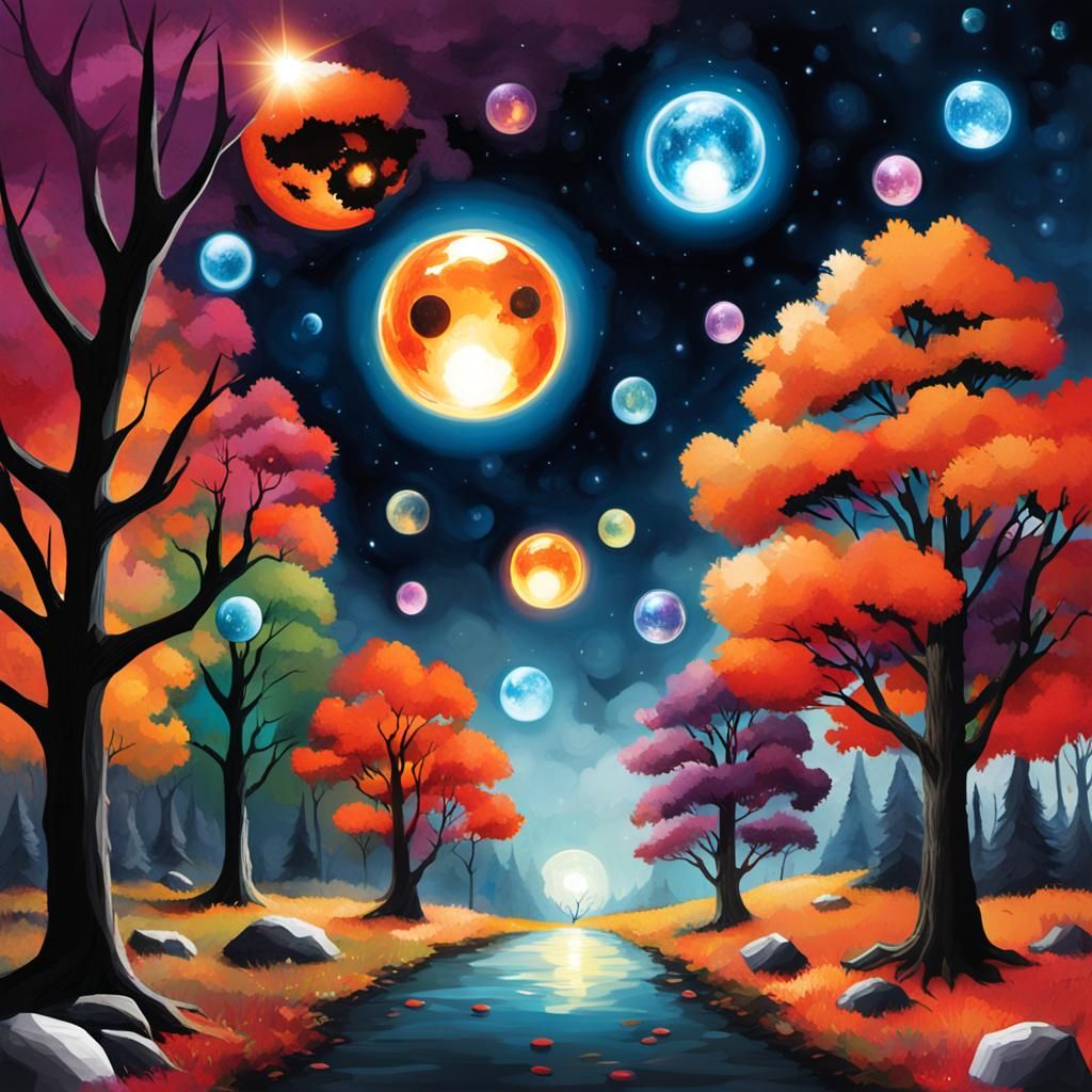 Mystical Orbs in the Darkness