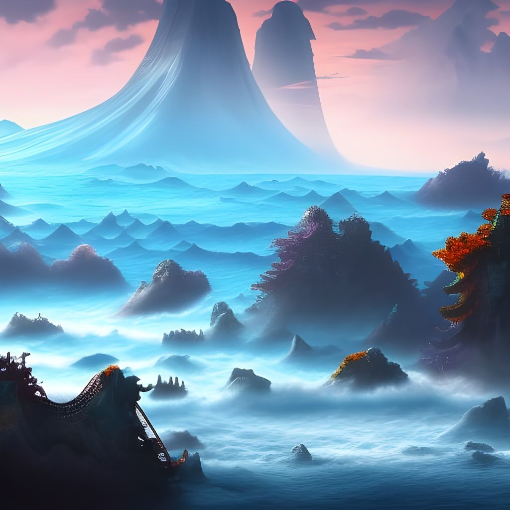 Fantastical Japanese Ocean Concept Art