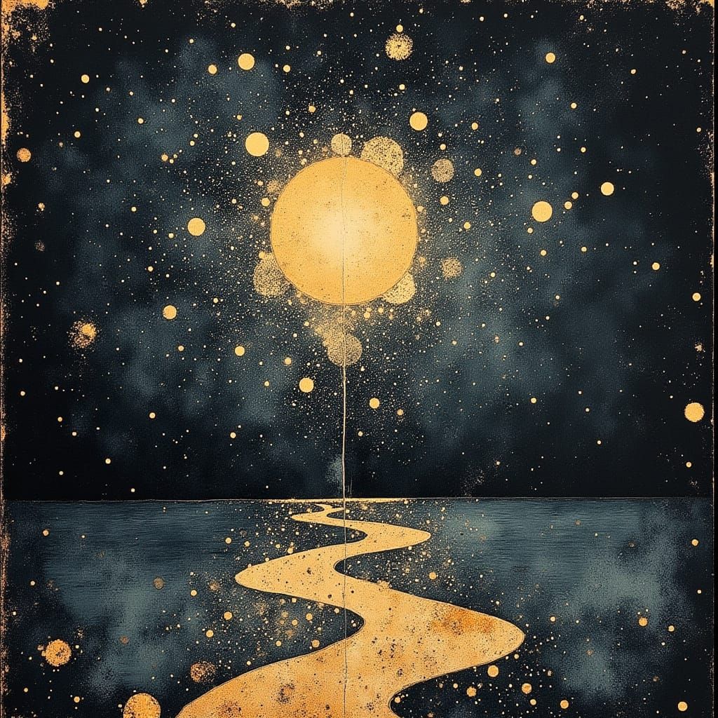 Surreal Night Sky Illuminates Dawn's Promise