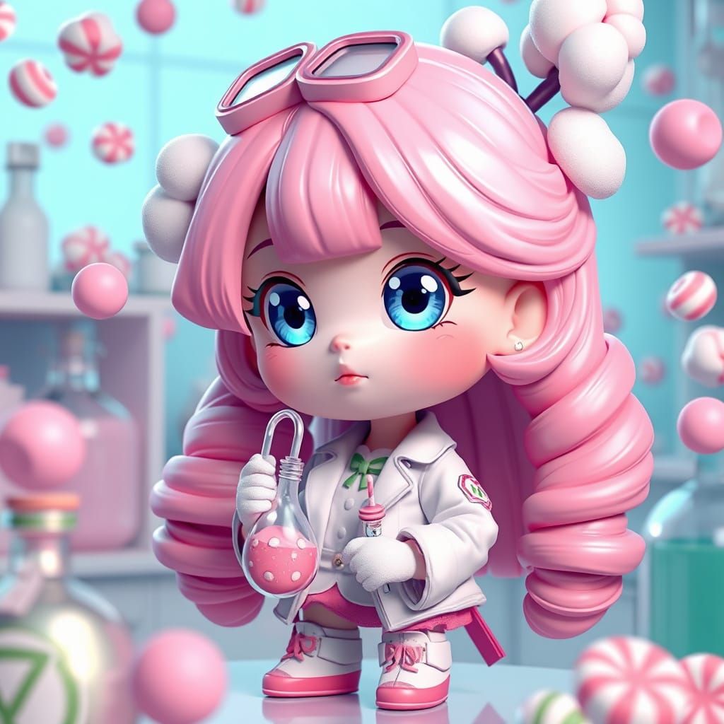 Sugar Alchemist Vinyl Figure in 3D Anime Art Style
