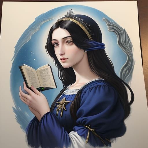 Shattered Mirror Reflects Bald Woman and Desperate Man