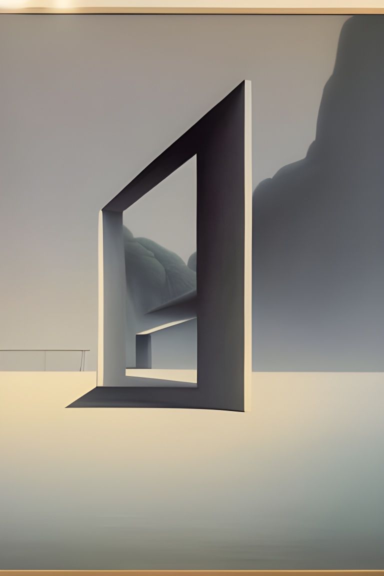 Zen Garden in Dystopian Pastel Art Style