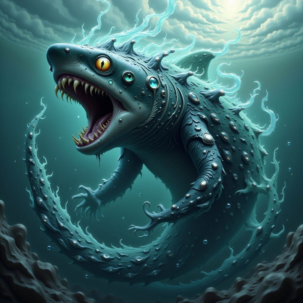 Majestic Shark Embodies Strength in Neo-Futuristic Style