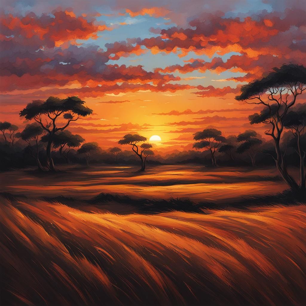 Untouched Land at Sunset: A Vision of Serenity