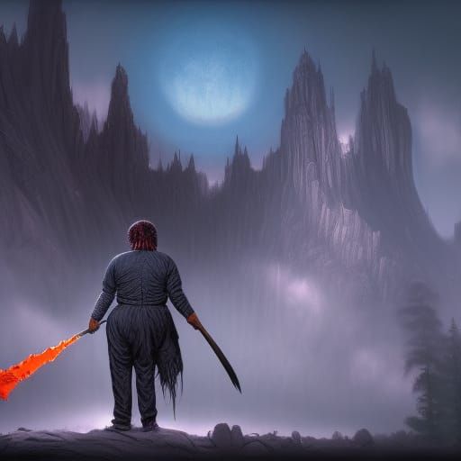 Detailed Michael Myers Matte Painting