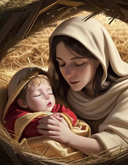 Find him at Bethlehem laid in a manger
Christ our Redeemer asleep in the hay
Godhead incarnate and hope of salvation
A c...