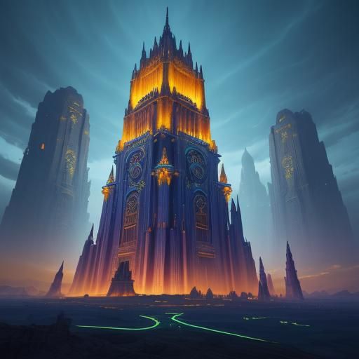 Tower Rotator: A Matte Painting Inspired by Jean Giraud