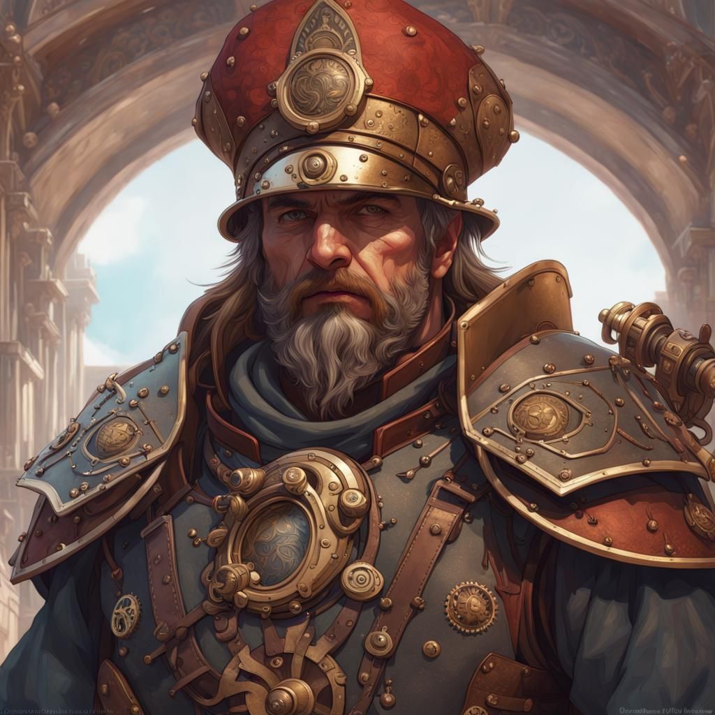 Steampunk Varangian Guard Portrait in 8K