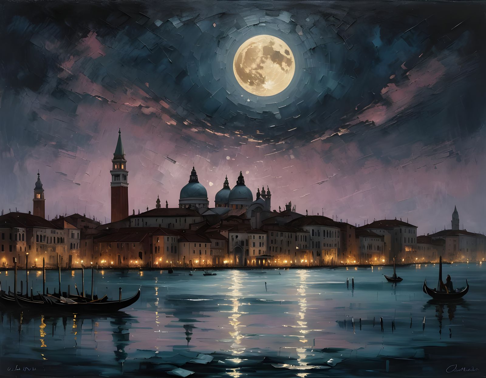 Icon Skyline: Venice in Moonlight.