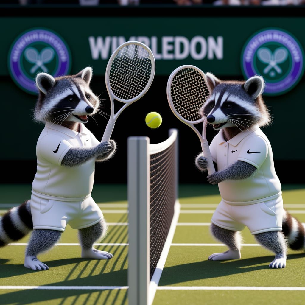 Raccoons  at Wimbledon.