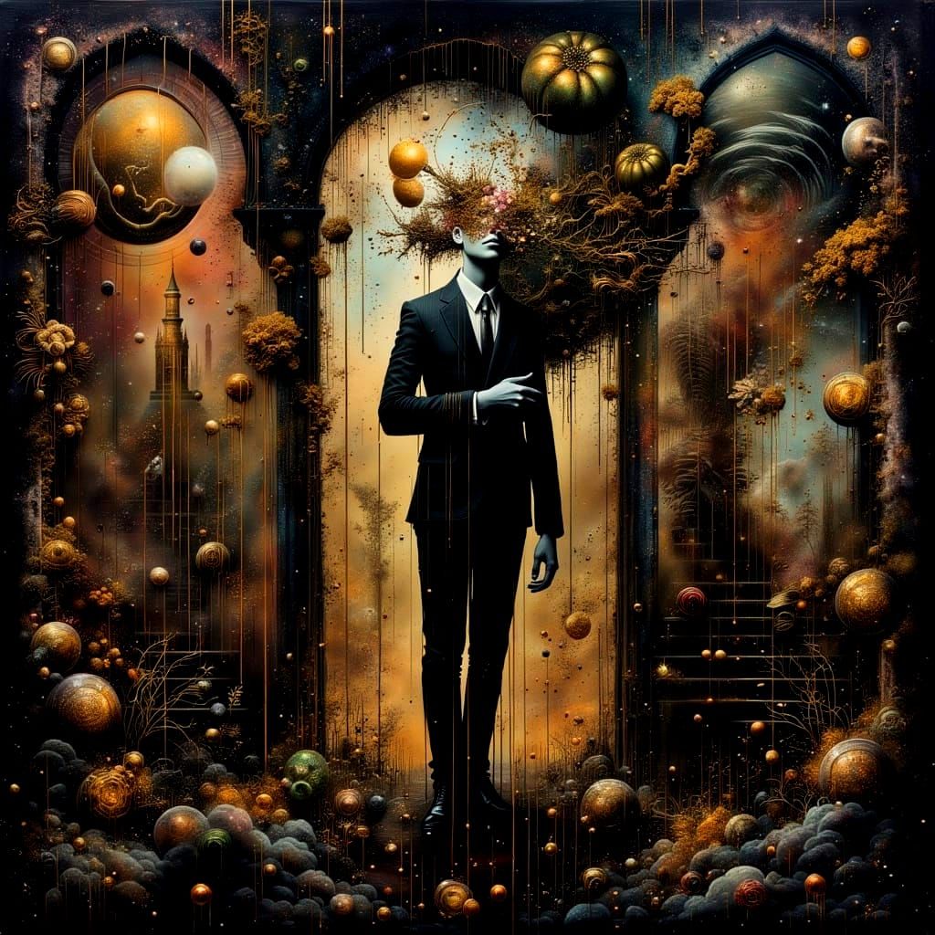 Shattered Soul in Liminal Space, Digital Art